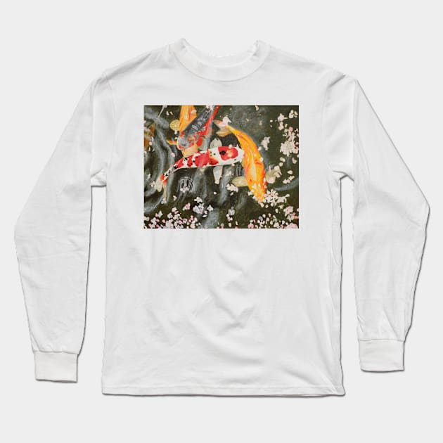 Japanese Koi Long Sleeve T-Shirt by starblueshell